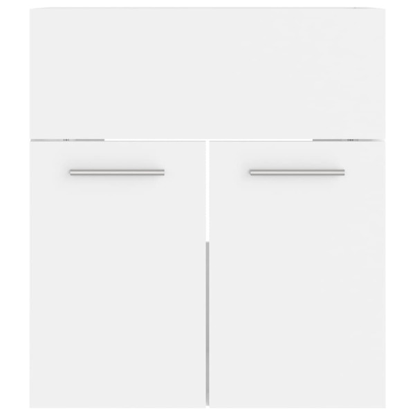 Juego de muebles de baño madera de ingeniería blanco M 5