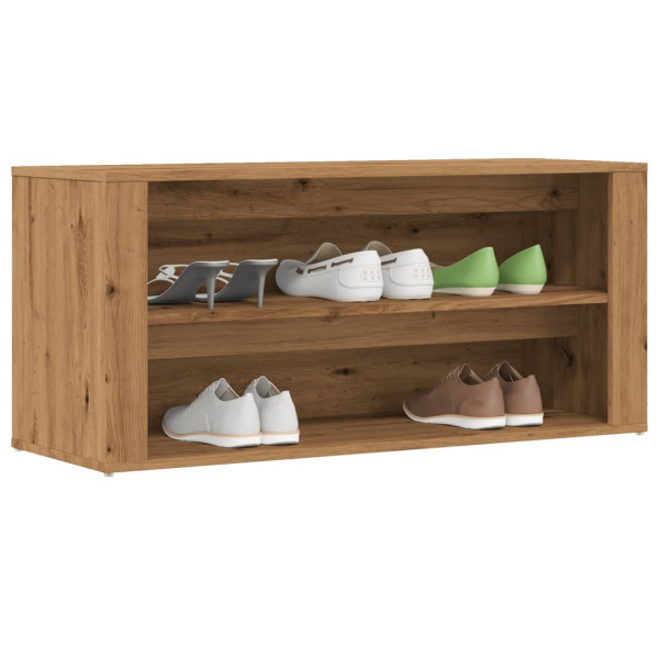 Mueble zapatero madera de ingeniería roble artisan 100x35x45 cm D