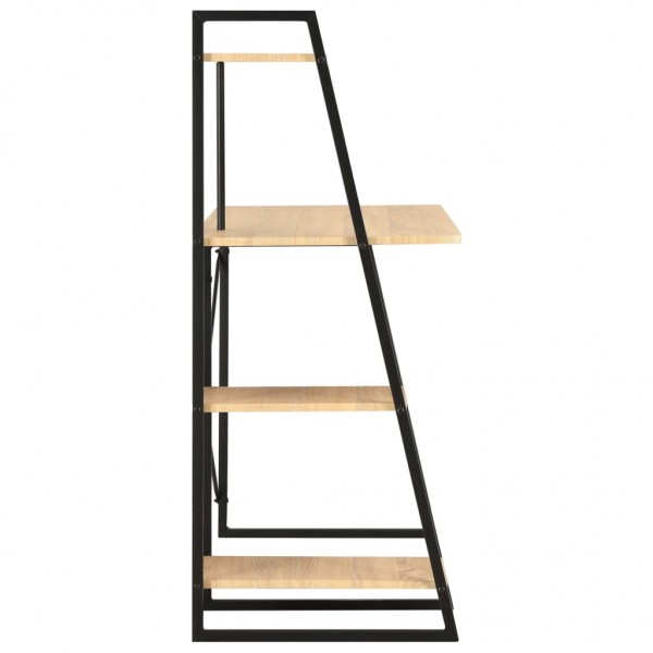 Secretária c/ unidade prateleiras 102x50x117cm preto e carvalho M 3