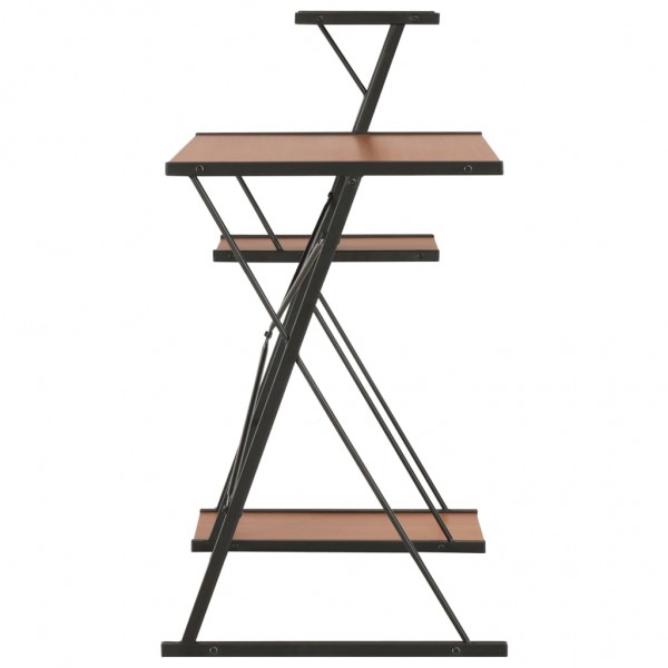 Secretária com prateleira 116x50x93 cm preto e castanho M 3