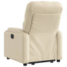 Sillón eléctrico reclinable elevable de tela color crema 5