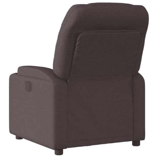 Sillón reclinable eléctrico tela marrón oscuro M 4