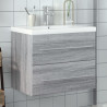 Mueble de baño con lavabo integrado gris Sonoma 1