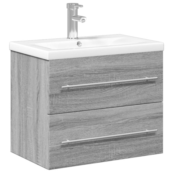 Mueble de baño con lavabo integrado gris Sonoma M 2