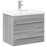 Mueble de baño con lavabo integrado gris Sonoma 2