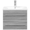 Mueble de baño con lavabo integrado gris Sonoma 4