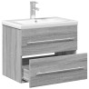 Mueble de baño con lavabo integrado gris Sonoma 5