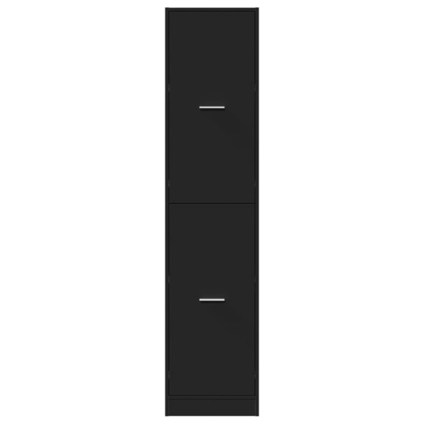 Armario botiquín madera de ingeniería negro 40x41x174.5 cm M 5