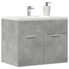 Armario para lavabo contrachapada gris hormigón 60x38.5x46 cm 1