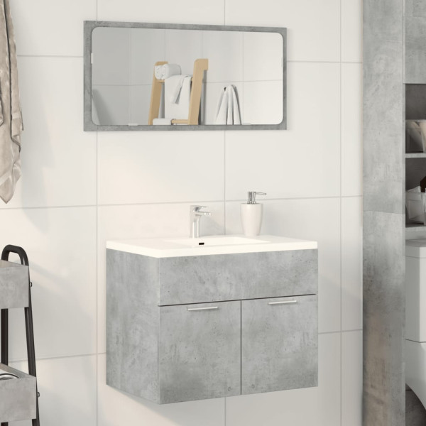 Armario para lavabo contrachapada gris hormigón 60x38.5x46 cm M 3