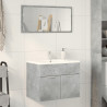 Armario para lavabo contrachapada gris hormigón 60x38.5x46 cm 3