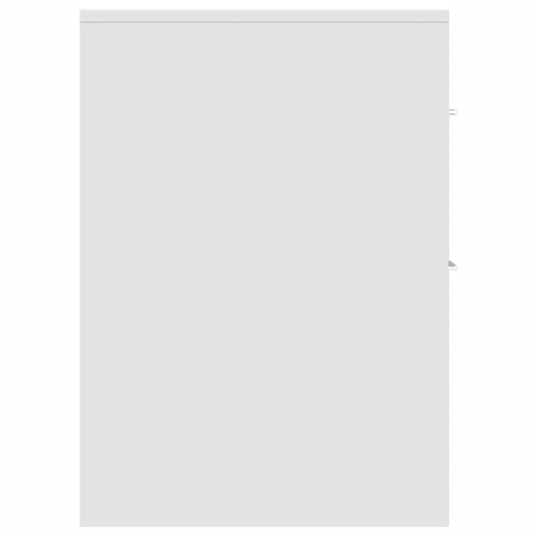 Aparador de WC estreito com rodas derivados de madeira branco M 5