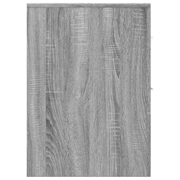 Armario de baño estrecho con ruedas madera gris Sonoma M 5