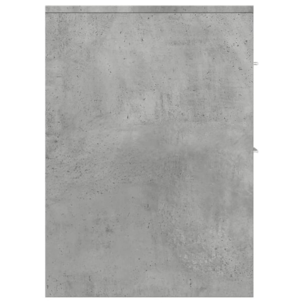 Armario de baño estrecho con ruedas madera gris hormigón M 5