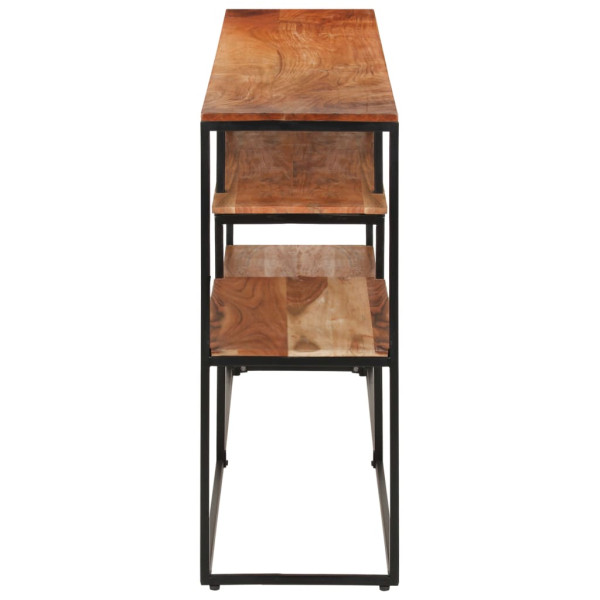 Aparador de madera maciza de acacia 150x30x75 cm M 3