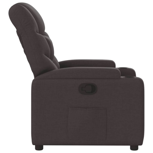 Sillón reclinable de tela marrón oscuro M 4