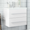 Mueble de baño con lavabo integrado blanco 3