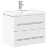 Mueble de baño con lavabo integrado blanco 1