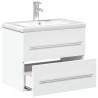 Mueble de baño con lavabo integrado blanco 2