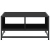 Mesa de centro madera ingeniería y metal negro 60.5x60.5x30 cm 5