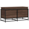 Caja de almacenaje con tapa madera marrón roble 100x40x51.5 cm 2