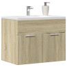 Armario para lavabo contrachapada color roble 60x38.5x46 cm 1