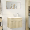 Armario para lavabo contrachapada color roble 60x38.5x46 cm 3