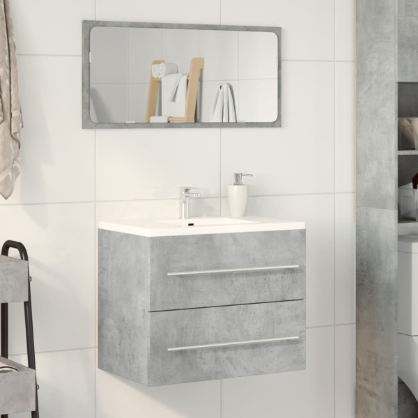 Armario para lavabo aglomerado gris hormigón 60x38.5x48 cm M 3