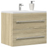 Armario para lavabo aglomerado roble Sonoma 60x38.5x48 cm 1