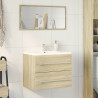 Armario para lavabo aglomerado roble Sonoma 60x38.5x48 cm 3