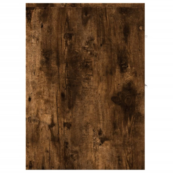 Armario de baño estrecho con ruedas madera roble ahumado M 5