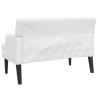 Banco con respaldo cuero sintético blanco 112x65.5x75 cm 5