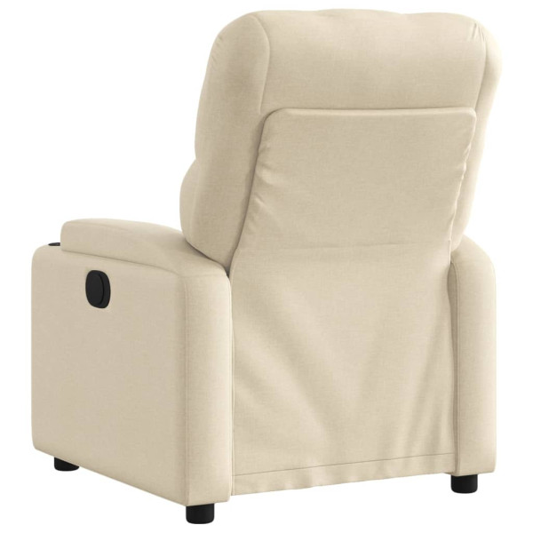 Sillón reclinable eléctrico de tela crema M 5