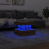 Mesa de centro con luces LED roble artisian 50x50x40 cm 5