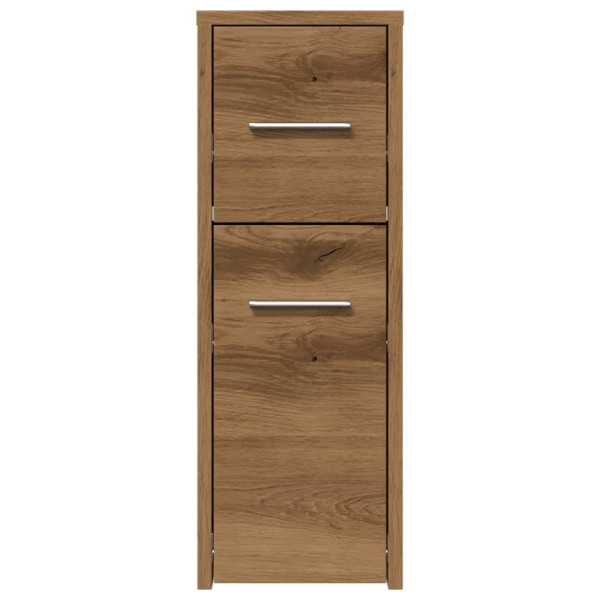 Armario de baño estrecho con ruedas madera roble artisian M 4