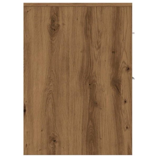 Armario de baño estrecho con ruedas madera roble artisian M 5