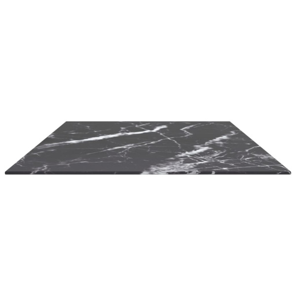Tablero mesa diseño mármol vidrio templado negro 120x65 cm 8 mm M 4