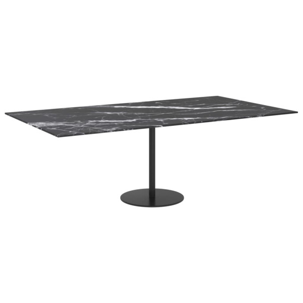 Tablero mesa diseño mármol vidrio templado negro 120x65 cm 8 mm M 5