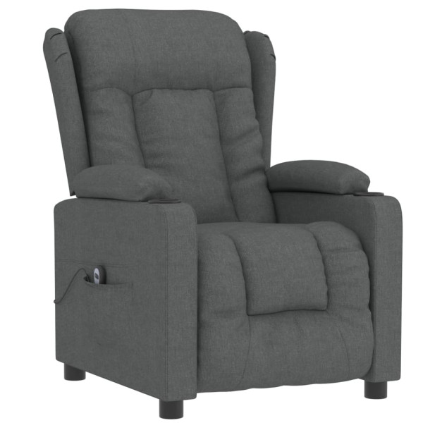 Sillón reclinable eléctrico de tela gris oscuro M 3