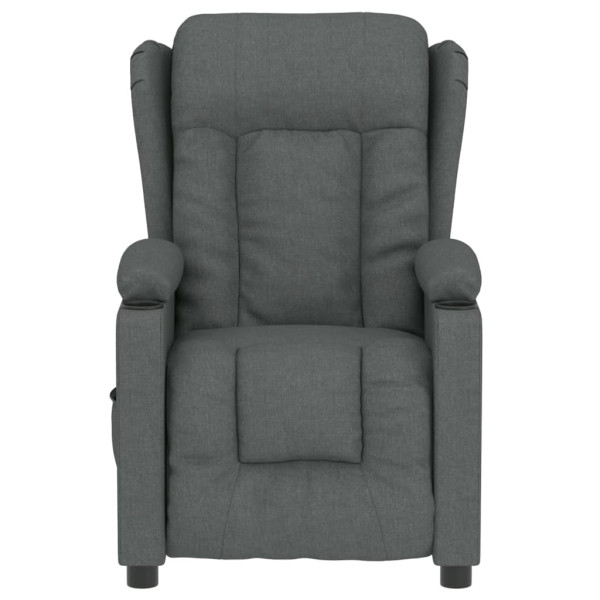 Sillón reclinable eléctrico de tela gris oscuro M 4
