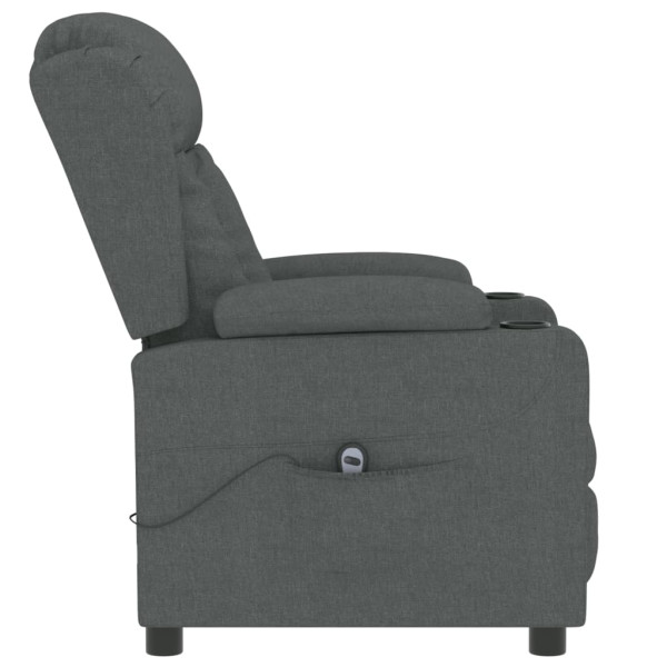 Sillón reclinable eléctrico de tela gris oscuro M 5