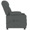 Sillón reclinable eléctrico de tela gris oscuro 5