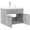 Mueble de baño con lavabo integrado gris hormigón 1