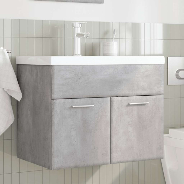 Mueble de baño con lavabo integrado gris hormigón M 3