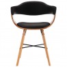 Sillas de comedor 2 uds cuero sintético y madera curvada negro 4
