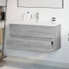 Mueble de baño con lavabo madera contrachapada gris Sonoma 4