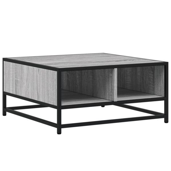 Mesa de centro madera y metal gris Sonoma 60.5x60.5x30 cm M 2