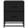 Mesita de noche madera ingeniería negro 40x31x50 cm 5