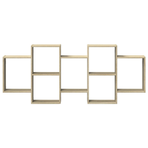 Estante de pared madera ingeniería roble Sonoma 159x18x65 cm M 4