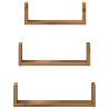Estante de pared 3 uds madera de ingeniería roble artesanal 4